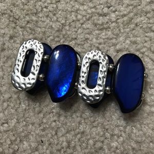 Blue and Silver Chunky Bracelet